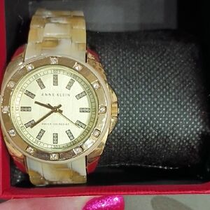 💜Anne Klein Gold and Cream Women's Watch
